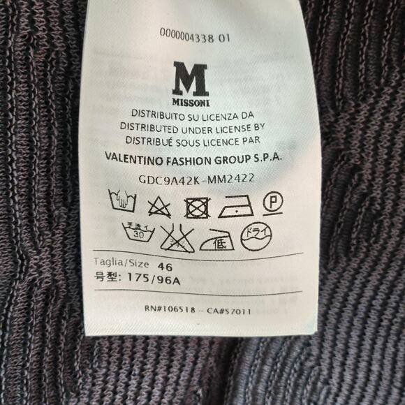 M Missoni Chevron Knit Dress Womens 46 IT Blue Green Black Multicolor Designer - Picture 9 of 12